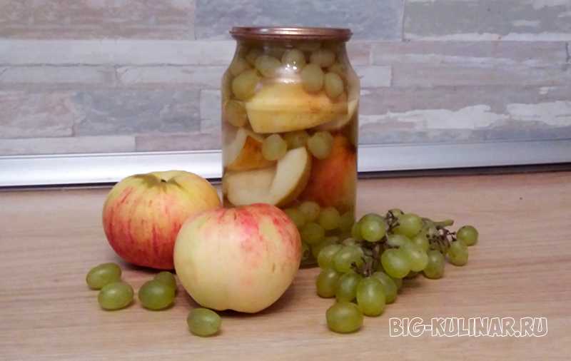Компот из яблок груш и винограда рецепт с фото