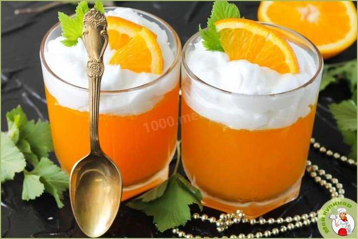 Вкусное желе из апельсинового сока