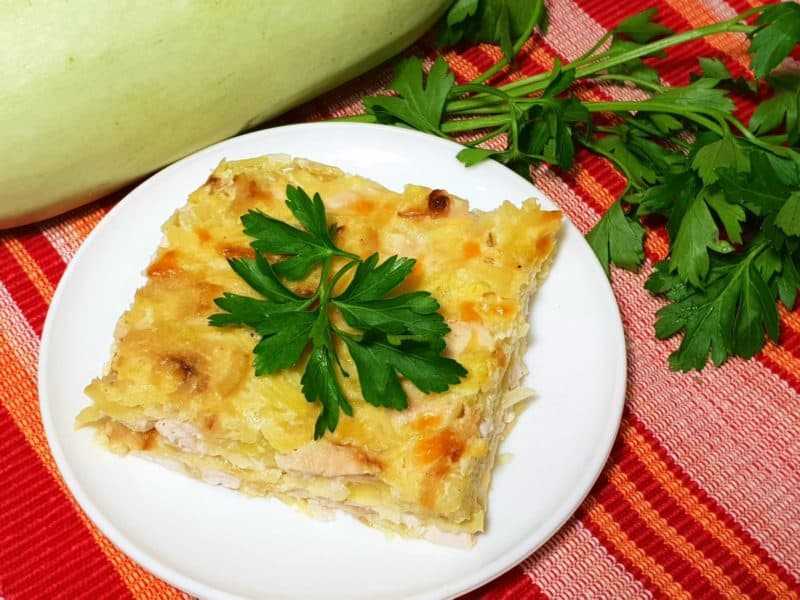 Запеканка из кабачков и картошки с куриным фаршем рецепт с фото пошагово - 1000.menu