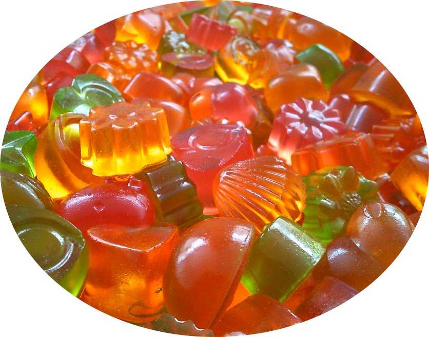 Желейные конфеты из плодово ягодного сока