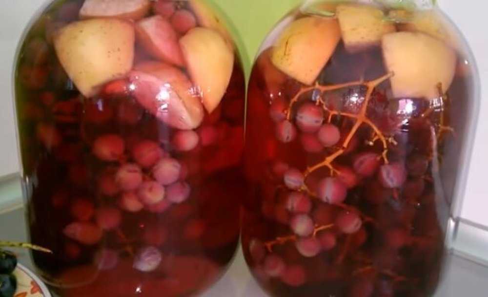 Компот из яблок и винограда: 3 рецепта на зиму