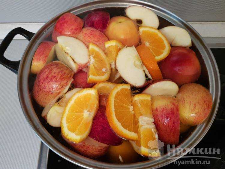 Компот из яблок и апельсинов рецепт с фото - 1000.menu
