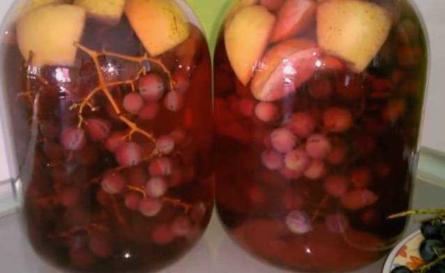 Компот из винограда: рецепты на зиму без стерилизации, классический, с другими ягодами и фруктами