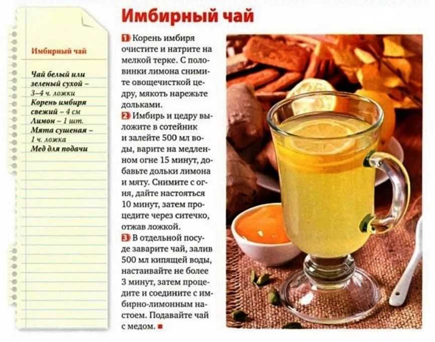 Рецепт чаев с имбирем