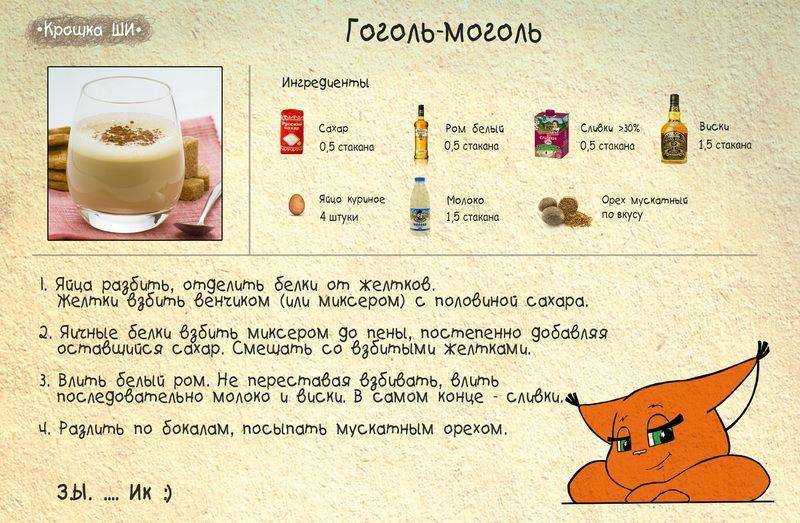 Гоголь-моголь - как приготовить в домашних условиях для детей и алкогольный по рецептам с фото