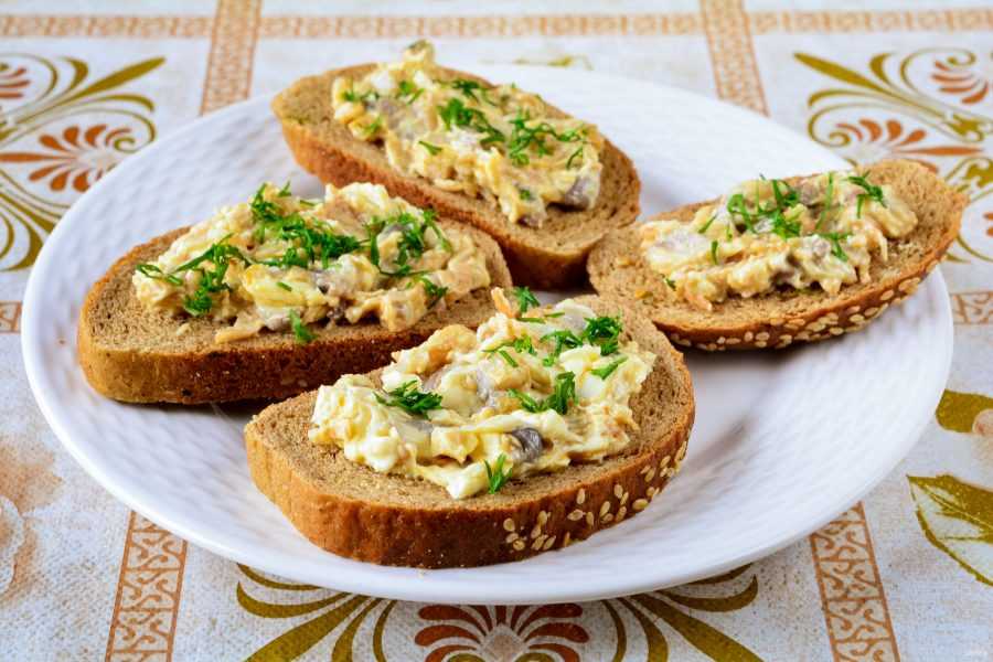 Бутерброды со шпротами на черном хлебе с чесноком рецепт с фото фоторецепт.ru