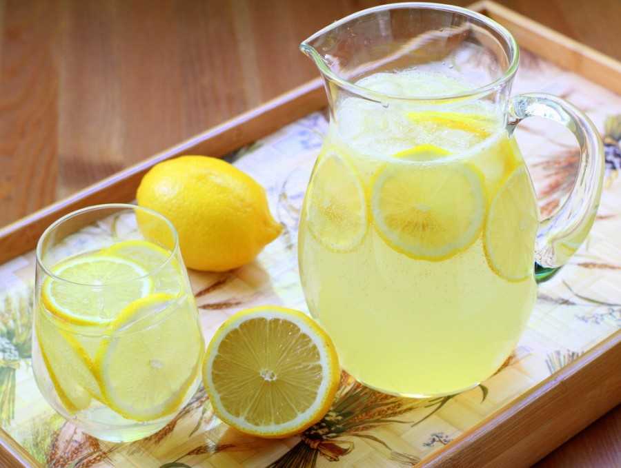 Напиток лимонад из мяты и лимона