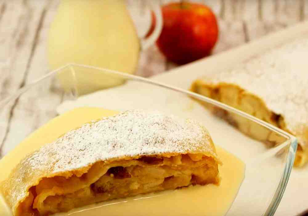 Рецепты штруделя с яблоками - как приготовить тесто и начинку