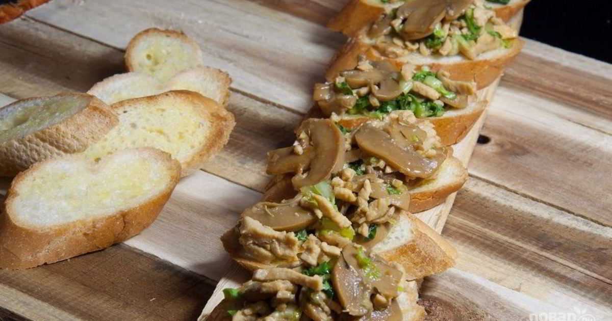 Горячие и холодные бутерброды с шампиньонами: фото, рецепты, как приготовить быстрые закуски