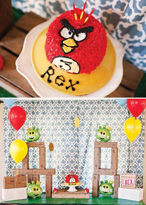 Салат на детский день рождения "angry birds"