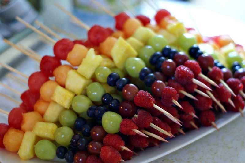 Канапе из фруктов на шпажках - для детей и взрослых: рецепт с фото и видео