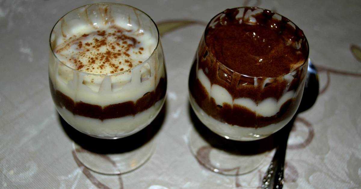 Шоколадно-ванильный пудинг пошаговый рецепт