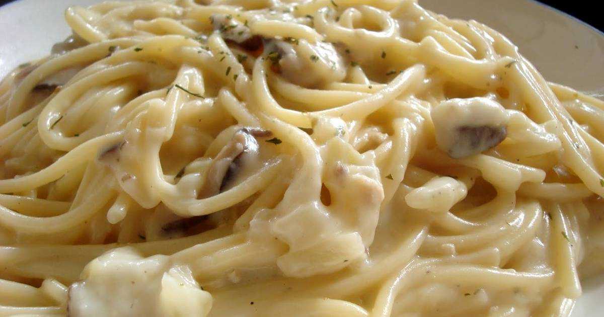 Итальянская паста с грибами в сливочном соусе | рецепт