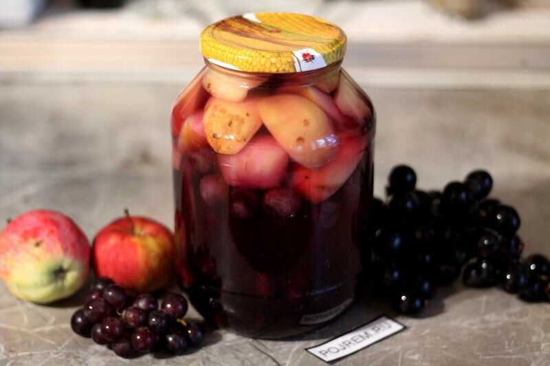 Компот из яблок и винограда - пошаговый рецепт с фото |  напитки