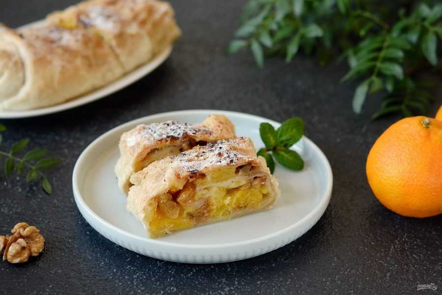Рецепты штруделя с яблоками - как приготовить тесто и начинку