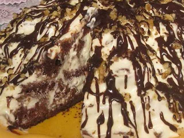 Вишневый торт панчо с грецкими орехами