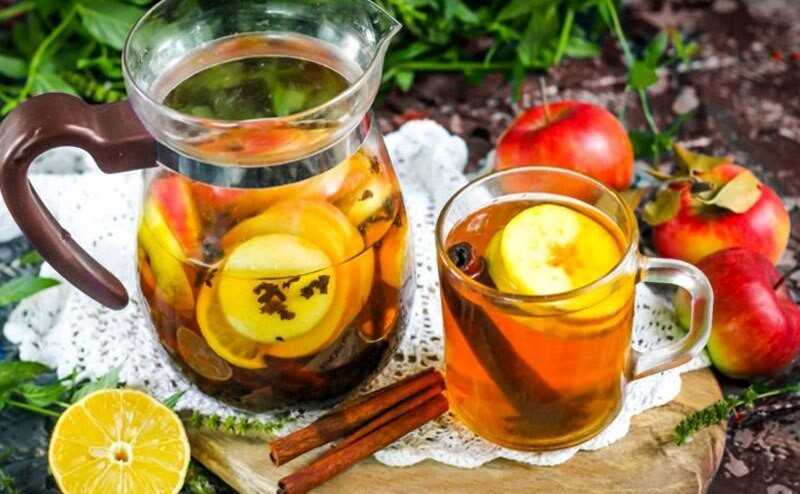 О приготовлении яблочного чая с апельсином и корицей