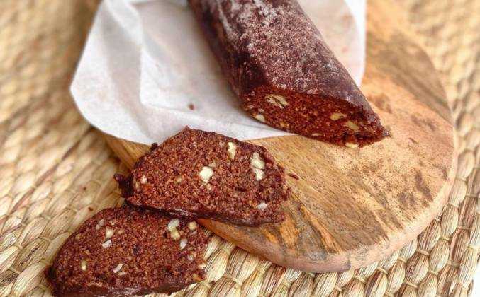 Рецепт колбаски из печенья с какао и сгущенкой