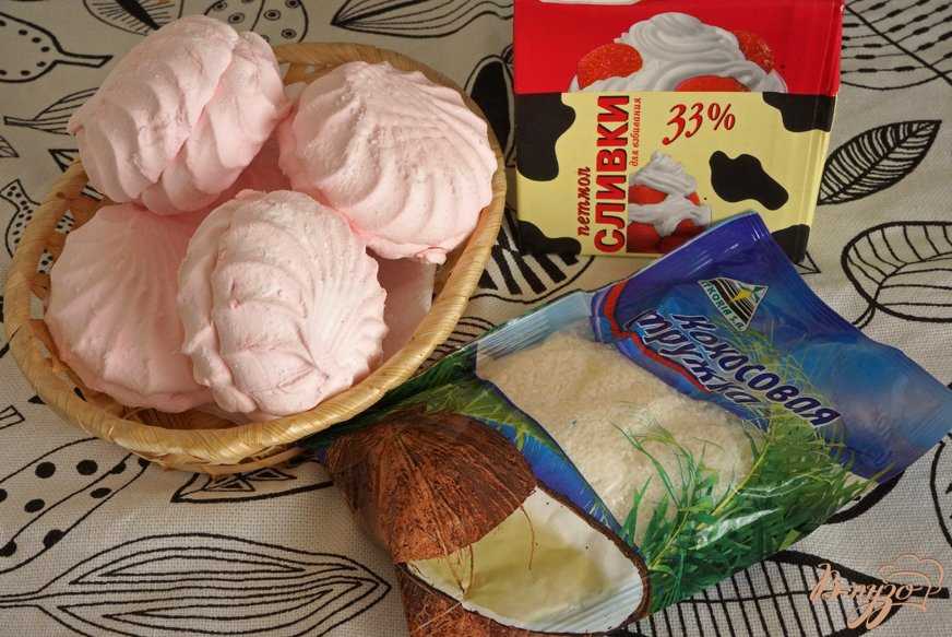 Домашнее кокосовое мороженое с ванилью