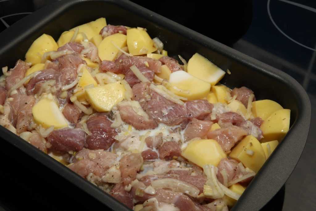 Свинина с картошкой в духовке классический пошаговый рецепт с фото быстро и просто от риды хасановой