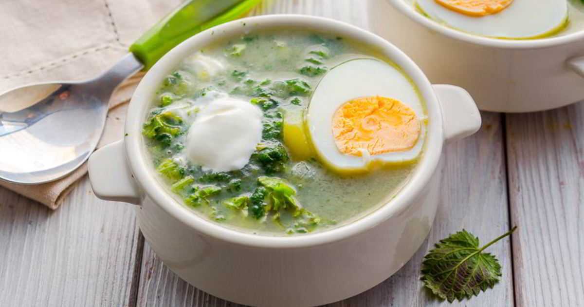 Суп с крапивой и яйцом пошаговый рецепт