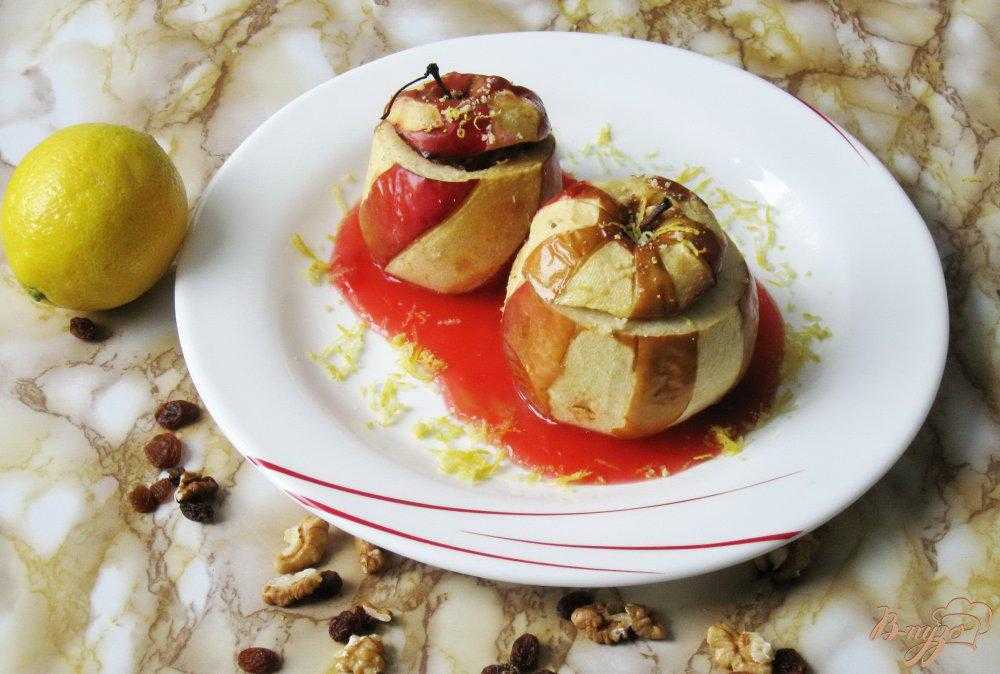 Яблоки, запечённые с мюсли - 9 пошаговых фото в рецепте