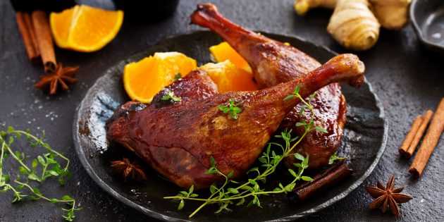 Запеченная утка с апельсинами в духовке рецепт с фото пошагово и видео - 1000.menu