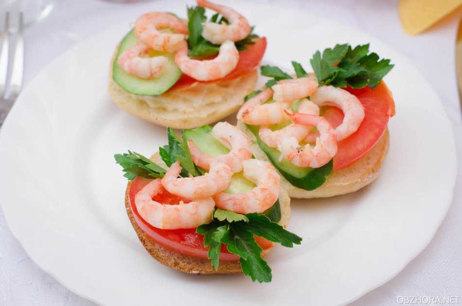 Бутерброды с креветками: пошаговый рецепт с фото