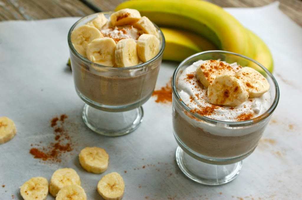 Рецепт 6: пудинг с бананом, апельсном и мороженым.