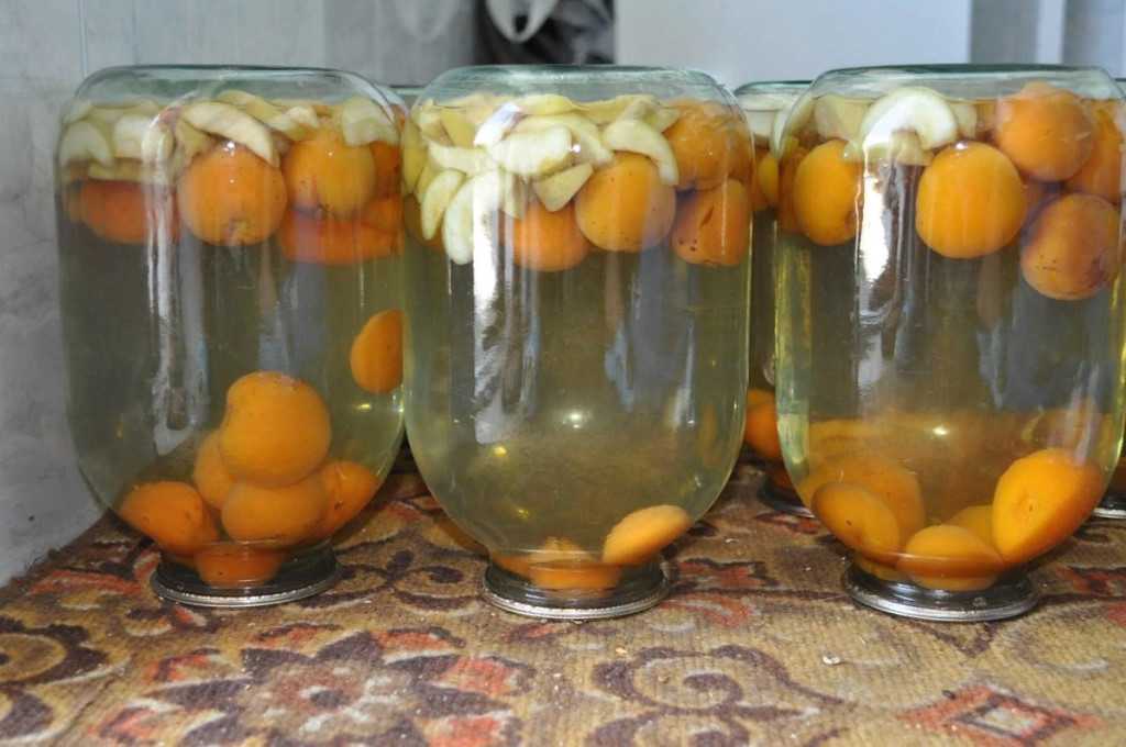 Как заготовить домашний компот из абрикос и яблок на зиму пошагово с фото