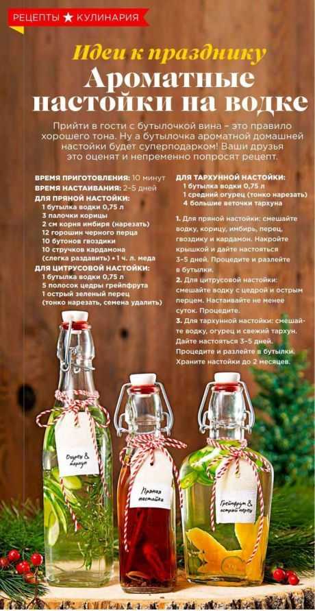 Традиционные русские домашние алкогольные напитки: настойки