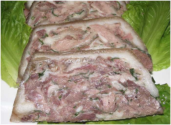 Как хранить прессованное мясо свинины. мясную закуску - прессованное мясо. прессованное мясо свиных голов рецепт с фото