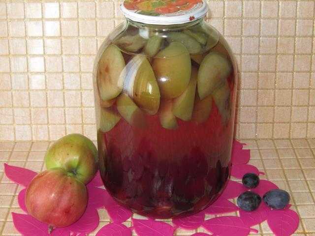 Как приготовить фруктовый яблочно-сливовый компот : поиск по ингредиентам, советы, отзывы, подсчет калорий, изменение порций, похожие рецепты