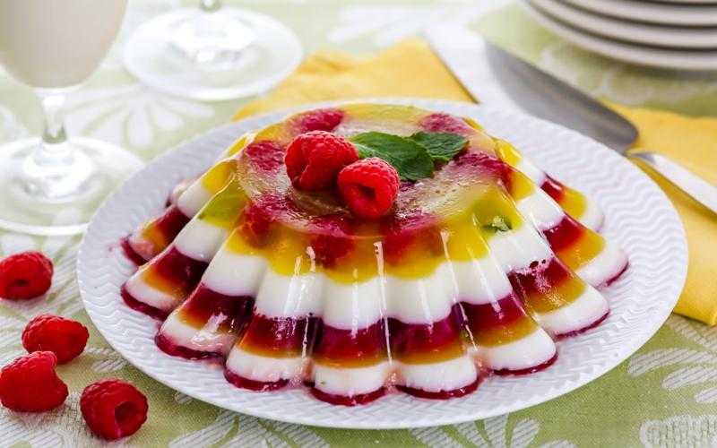 Десерт из творога с желатином, фруктами, без выпечки и в духовке или мультиварке