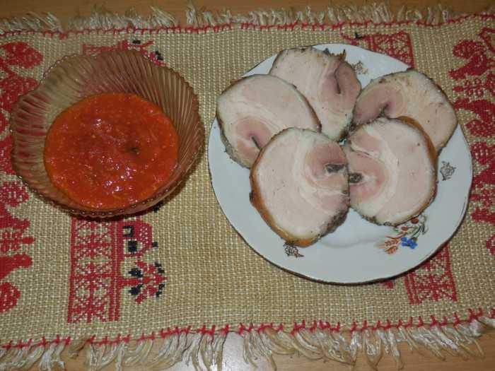Рулет из свиной брюшины: рецепт приготовления запеченной свинины в духовке, как сделать вкусную закуску