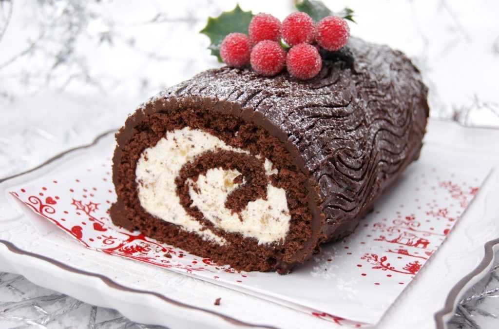 Бисквитный шоколадный рулет -пошаговый рецепт с фото
