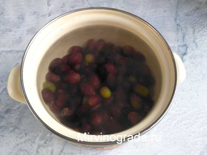 Компот из винограда на зиму пошаговый рецепт