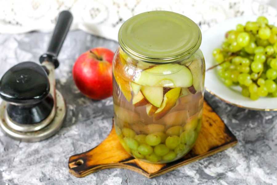 Компот из винограда и яблок: золотые рецепты с фото