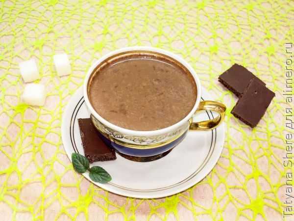 Рецепт горячий шоколад с миндалем и кокосом в домашних условиях