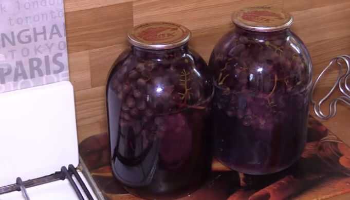 Компот из винограда на зиму пошаговый рецепт быстро и просто от олега михайлова